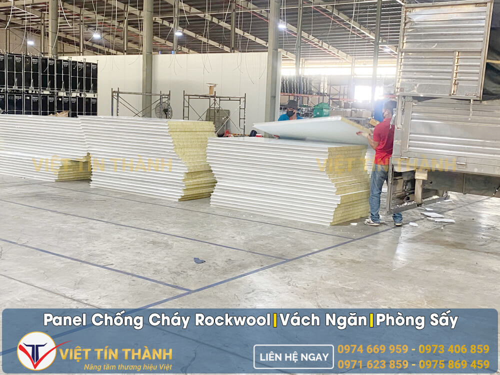 panel rockwool chống cháy